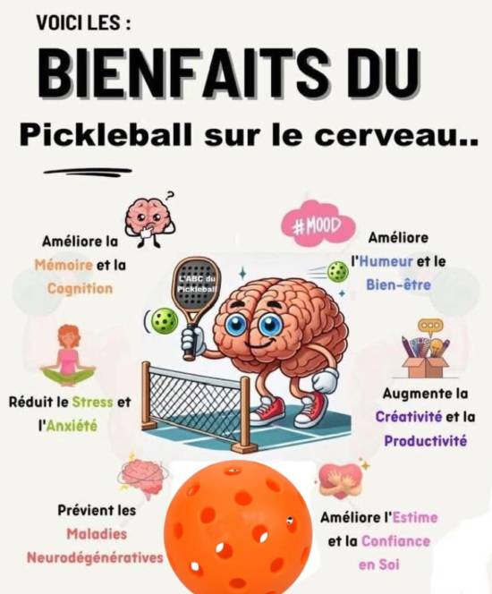 Illustration LES BIENFAITS DU PICKLEBALL